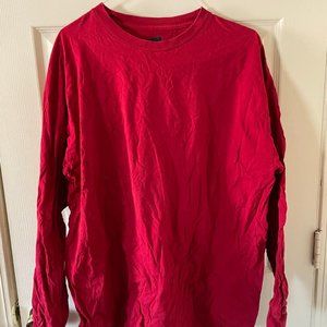 Red Long sleeve mens Tee